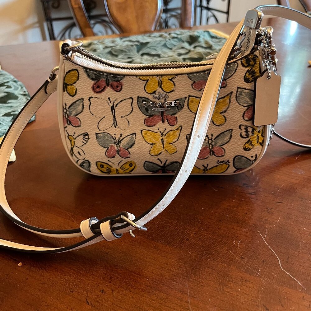 NWT Coach Mini Teri Crossbody Bag with Butterfly Print